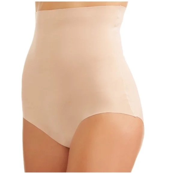 Skinnygirl Womens High Waist Shaping Sonic Edge Briefs in Tan Size Medium - Picture 1 of 12